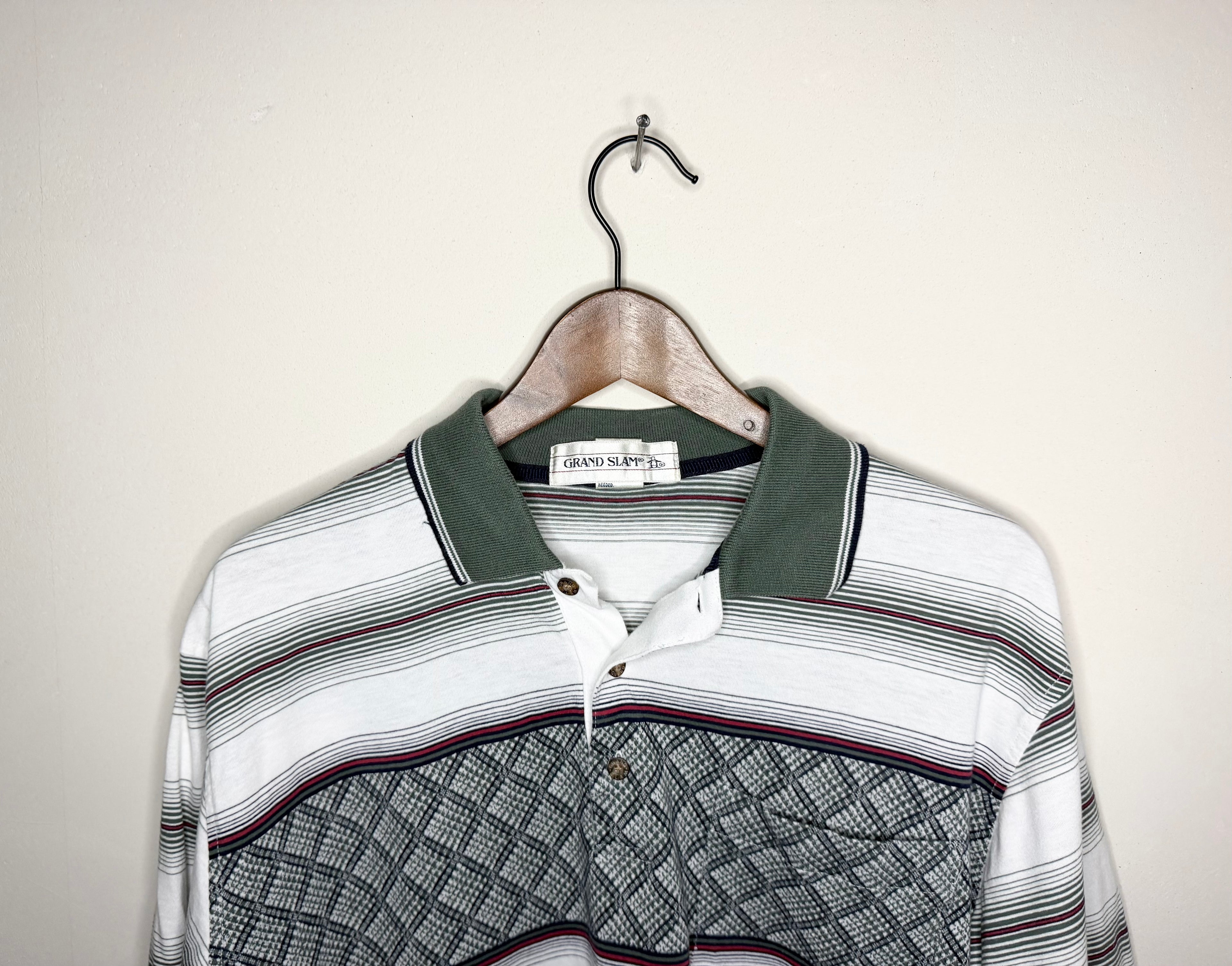 Penguin Grand Slam striped polo (L)