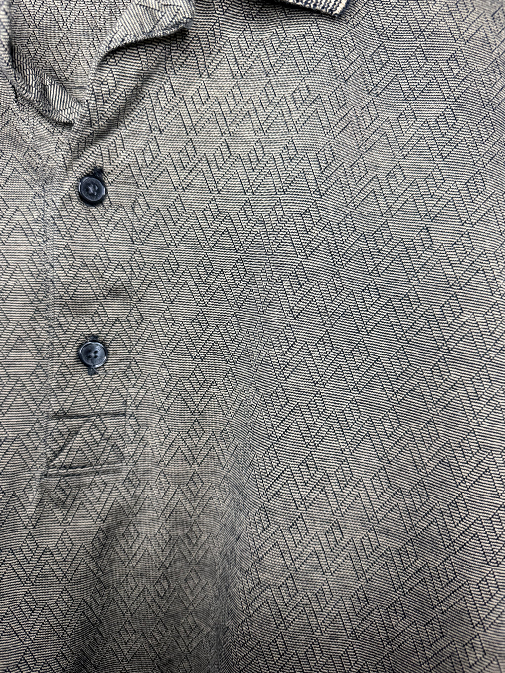 Greg Norman brown patterned polo (L/XL)