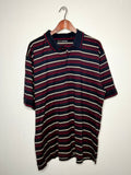 Greg Norman striped polo — black (XL)