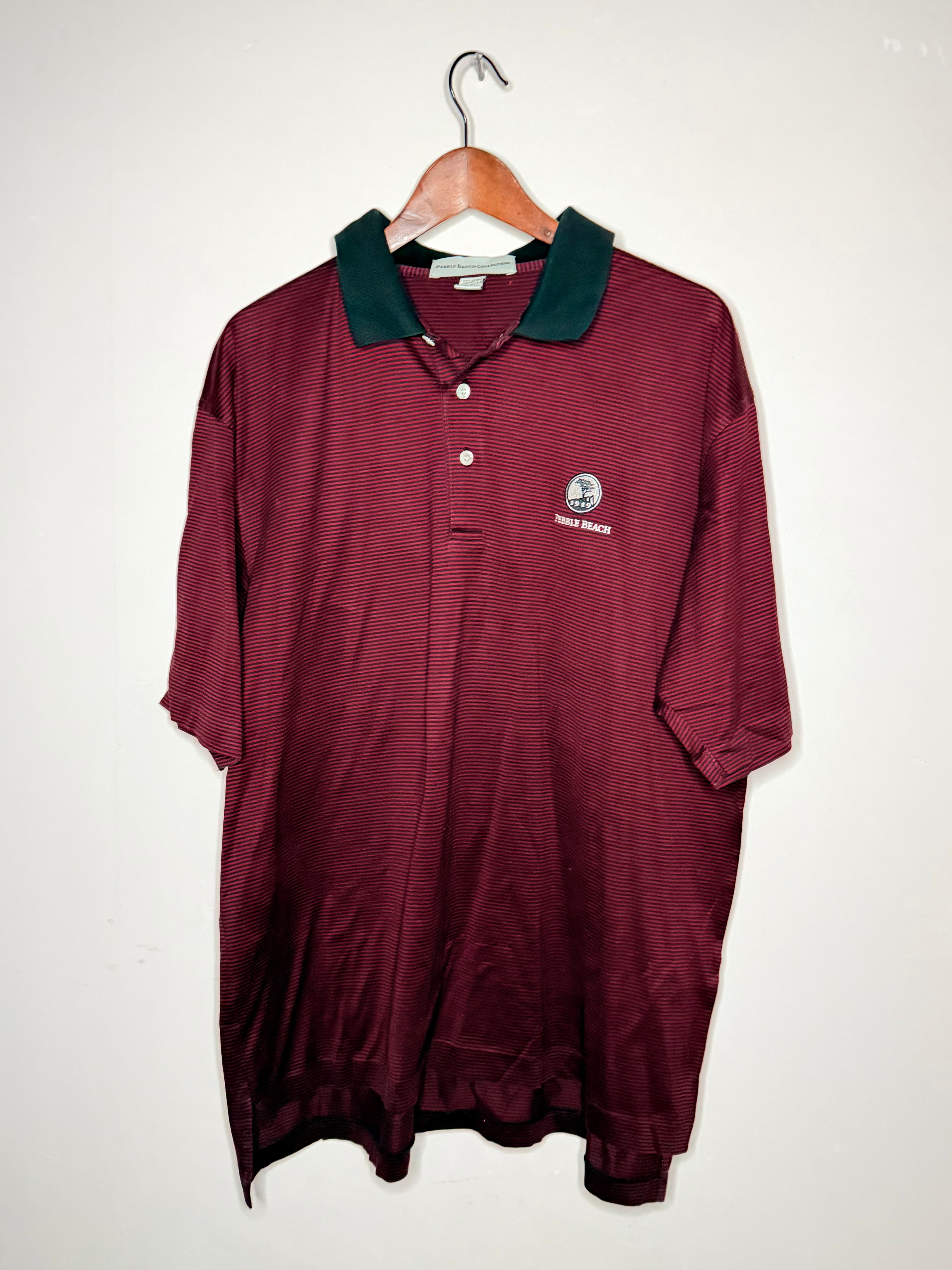 Pebble Beach polo — burgundy (L)