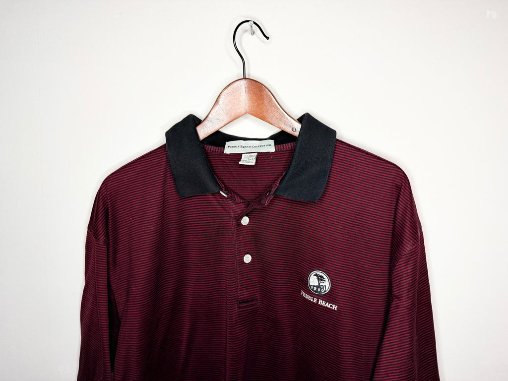 Pebble Beach polo — burgundy (L)