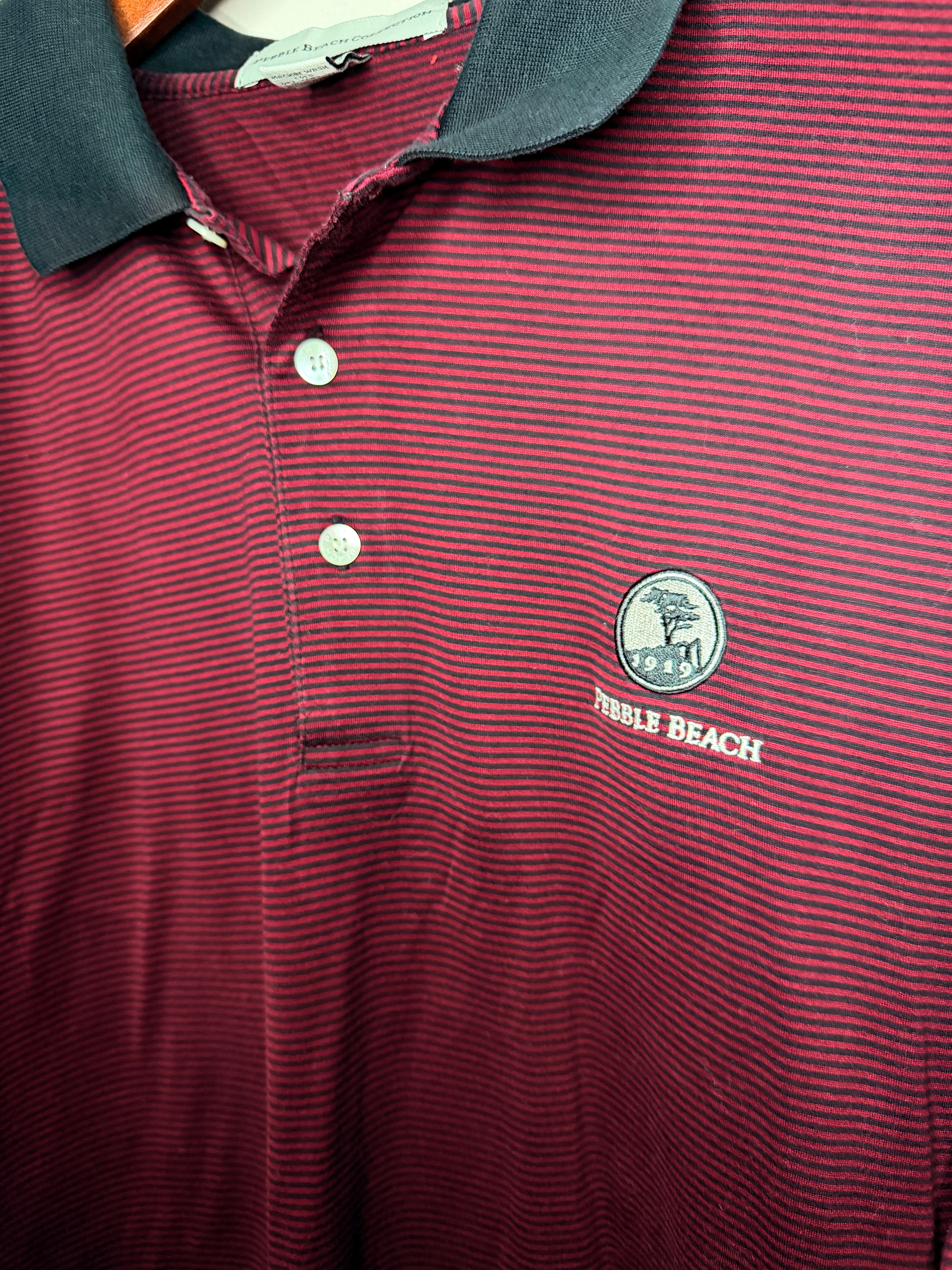 Pebble Beach polo — burgundy (L)