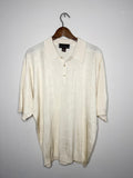Johnston & Murphy silk polo — beige (L)