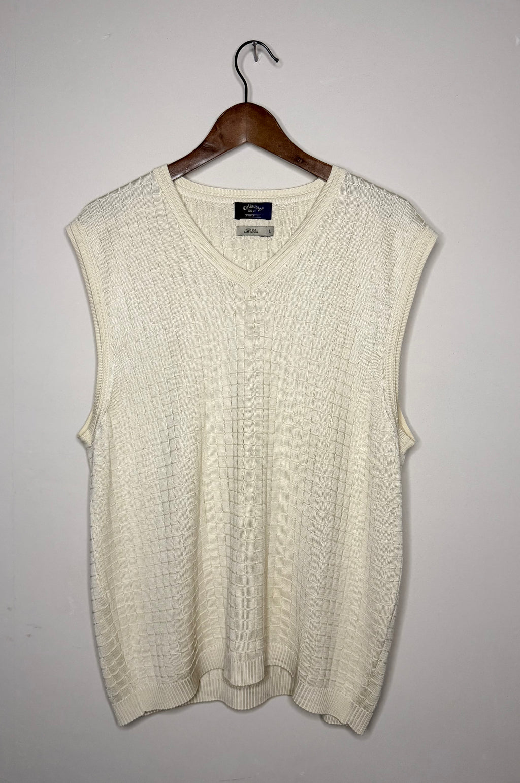 Callaway silk slipover — beige (L)