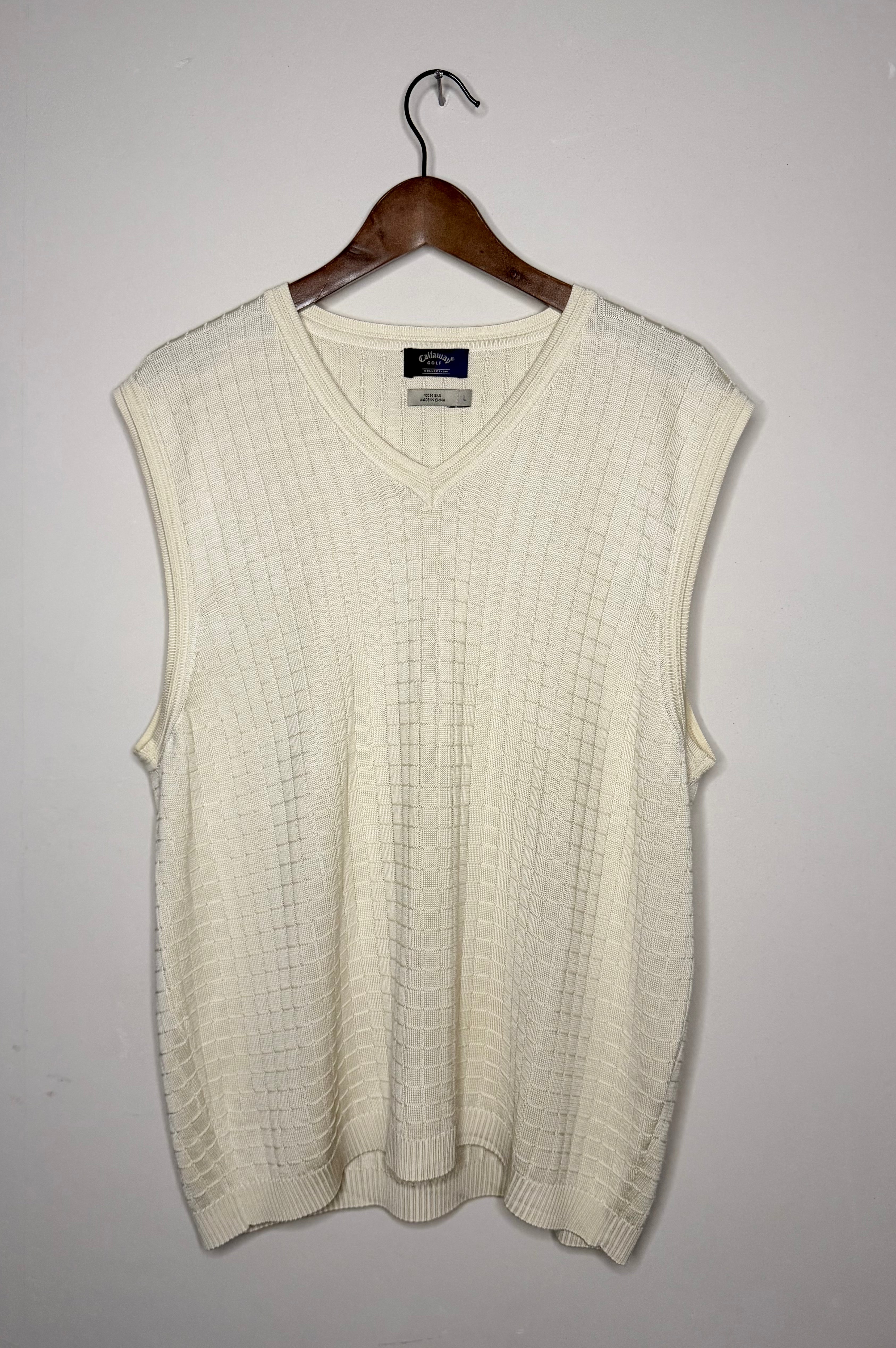 Callaway silk slipover — beige (L)