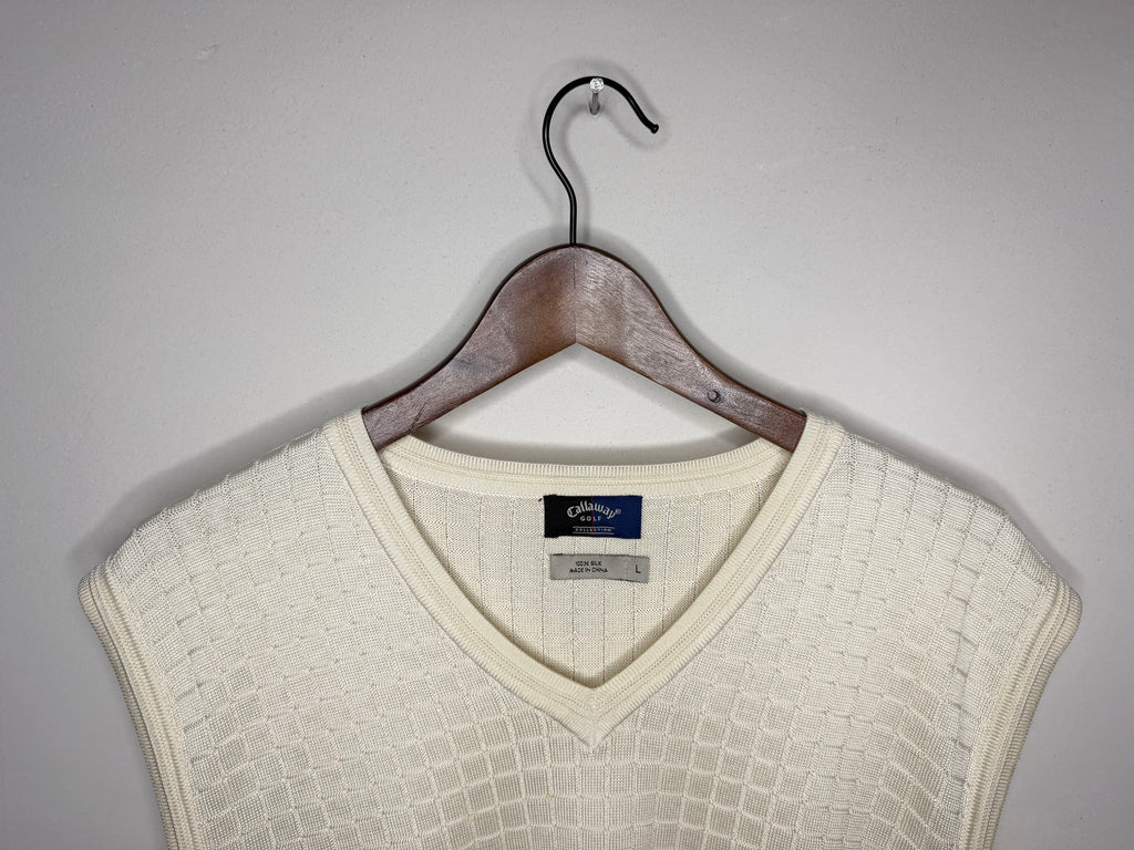Callaway silk slipover — beige (L)