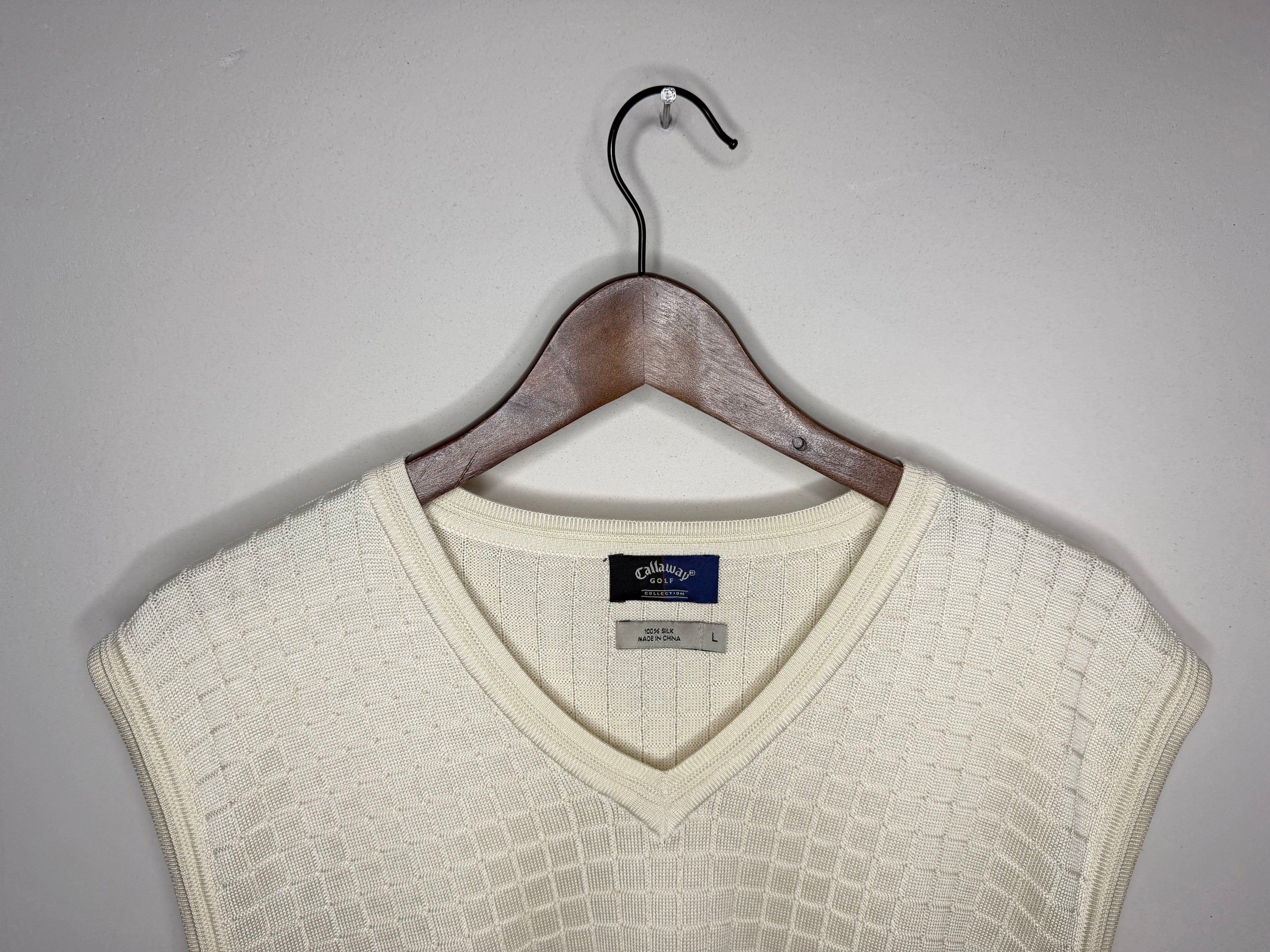 Callaway silk slipover — beige (L)
