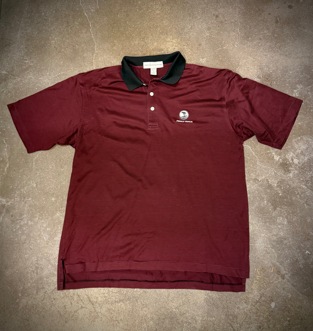 Pebble Beach polo — burgundy (L)