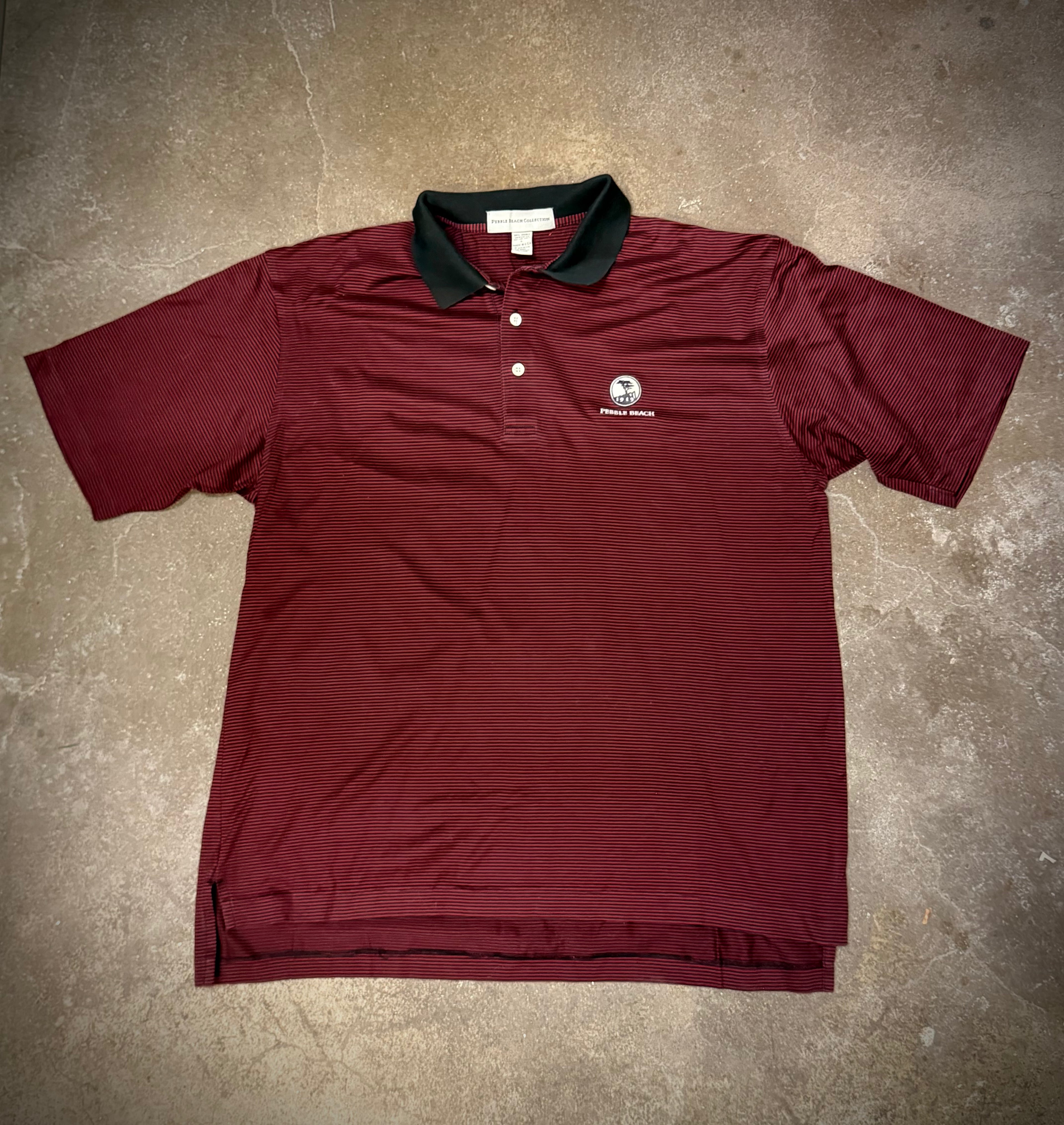 Pebble Beach polo — burgundy (L)
