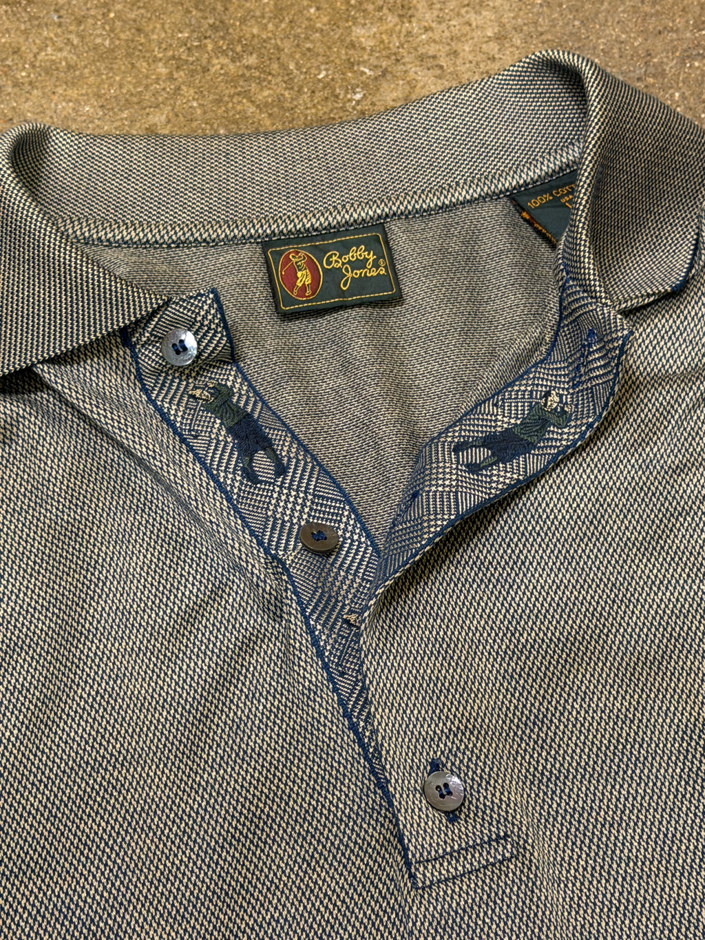 Bobby Jones polo — grey (L)