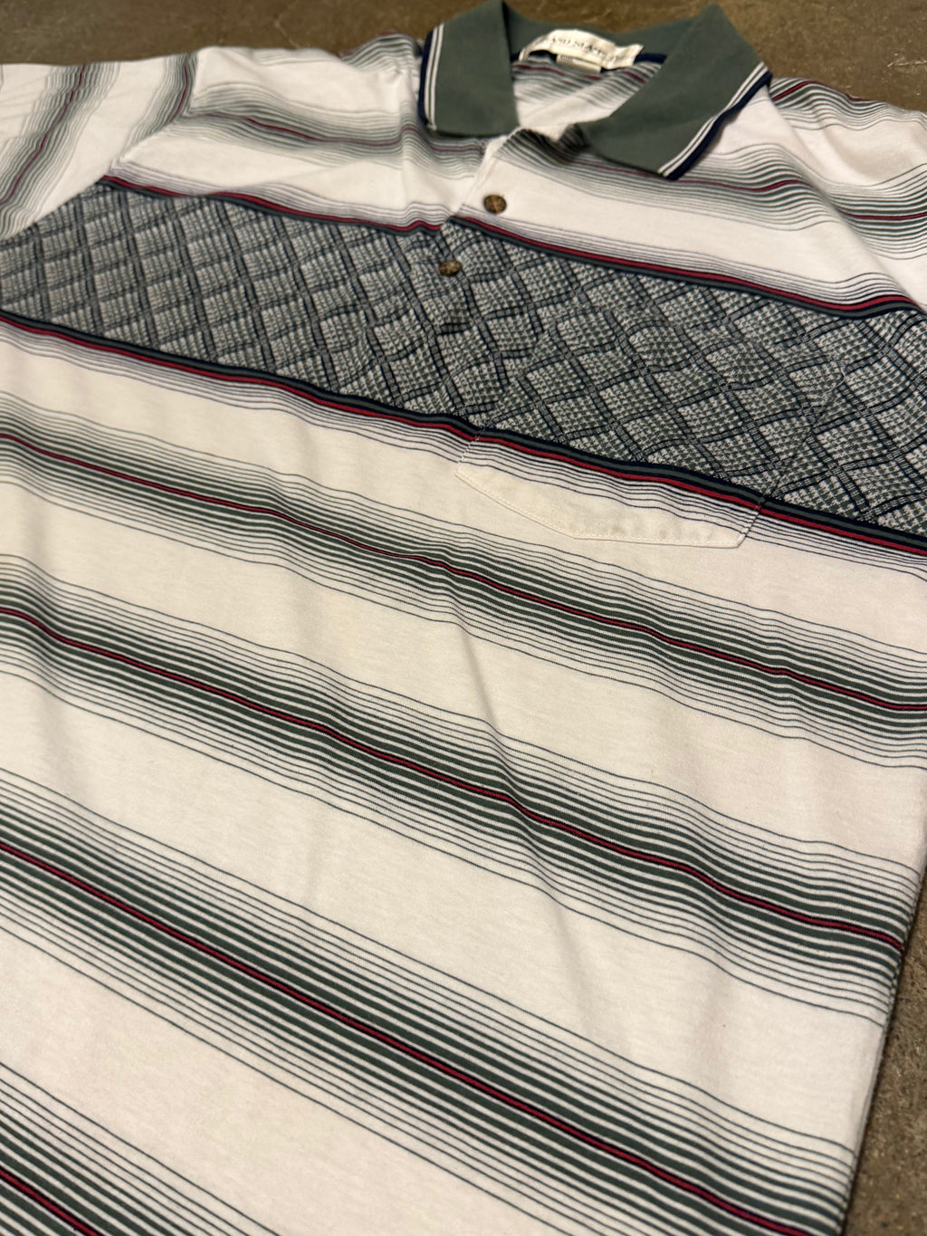 Penguin Grand Slam striped polo (L)