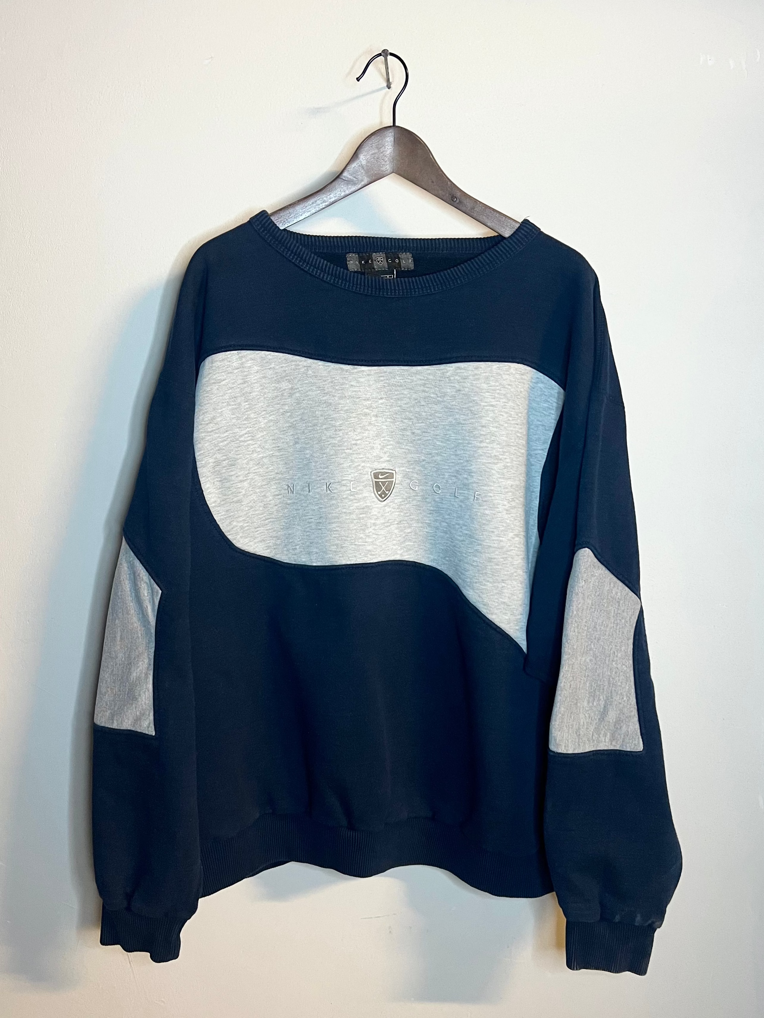 Nike Golf colorblock sweatshirt - Navy/Grey (XXL)