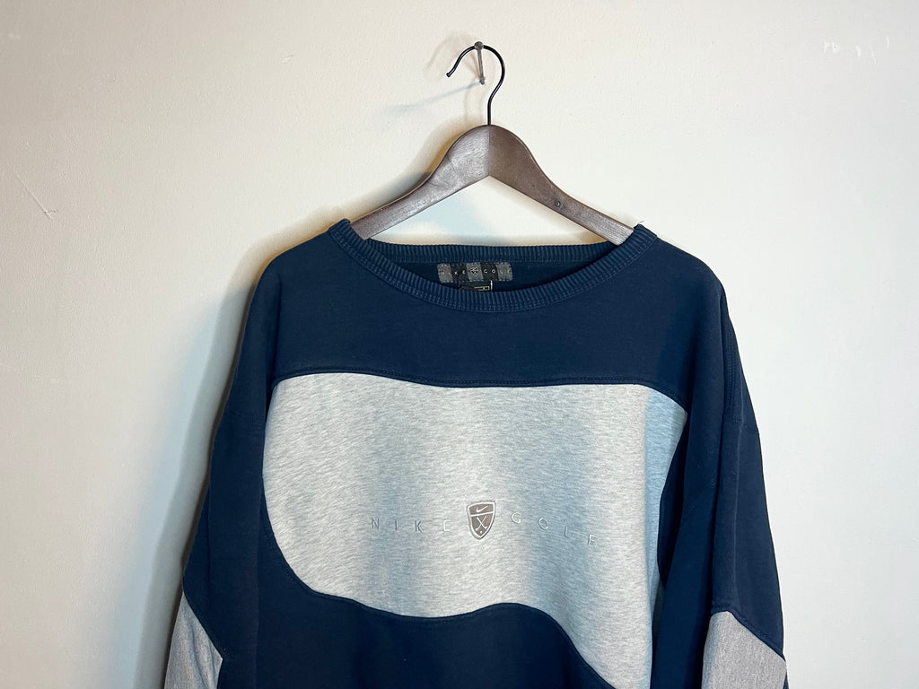 Nike Golf colorblock sweatshirt - Navy/Grey (XXL)