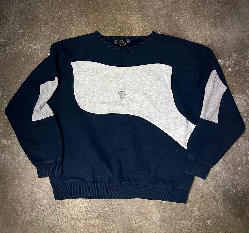 Nike Golf colorblock sweatshirt - Navy/Grey (XXL)
