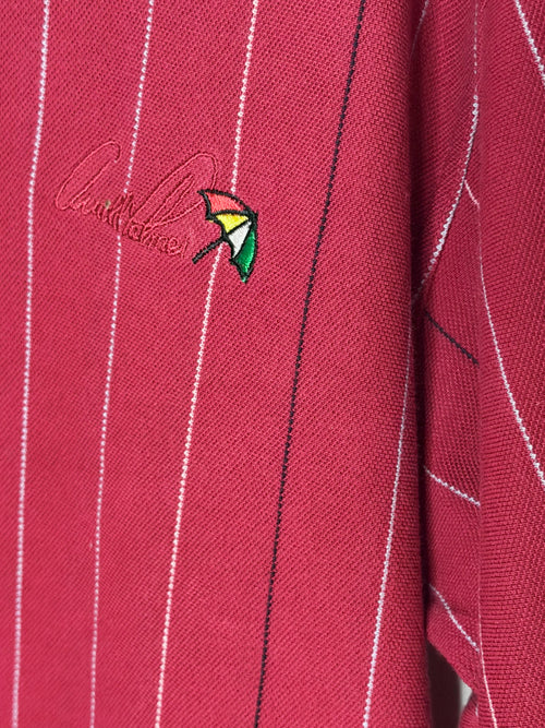 Arnold Palmer striped rugby shirt — red (L)