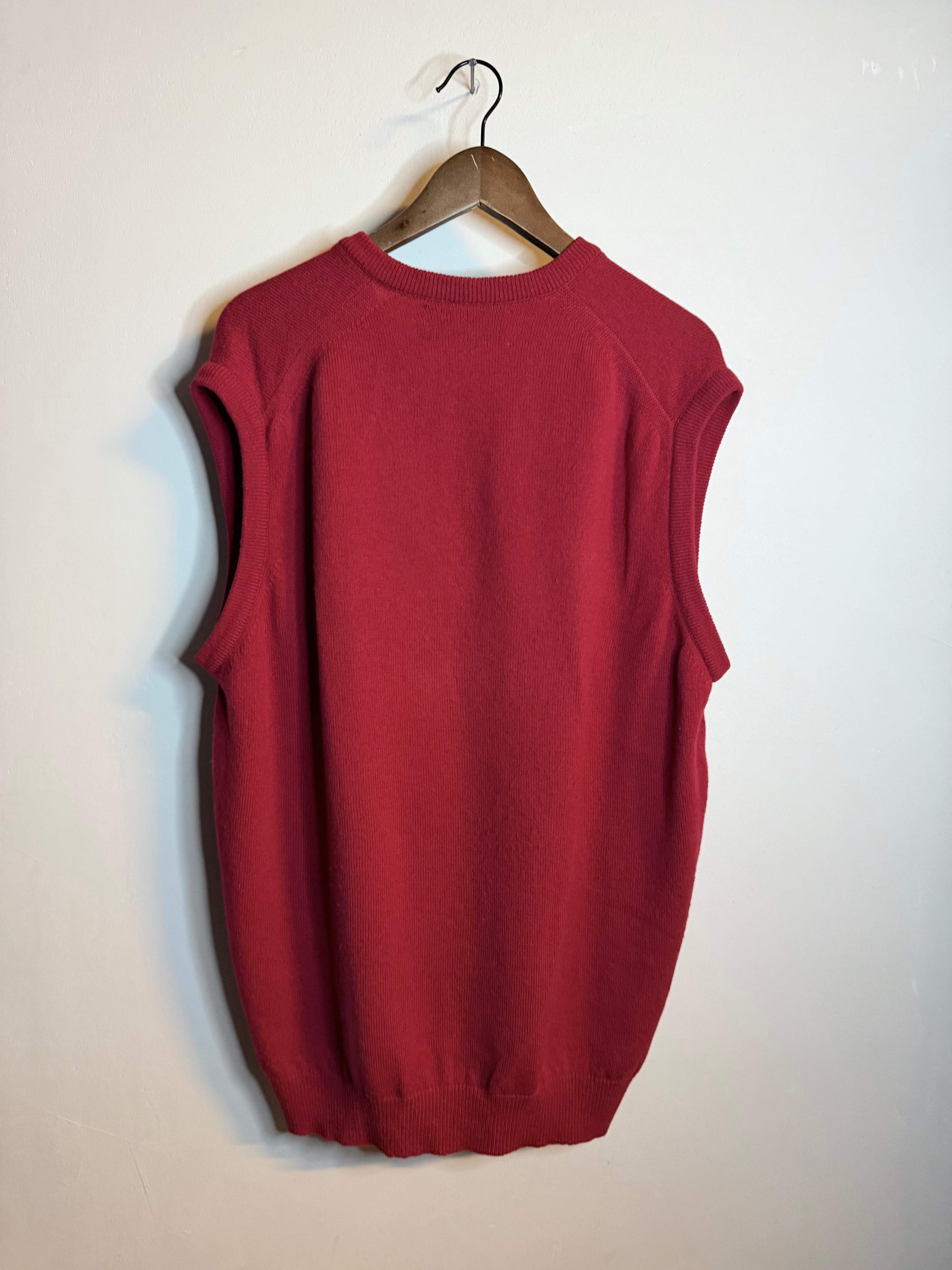 St Andrews Old Course knitted slipover - Red (XL/XXL)