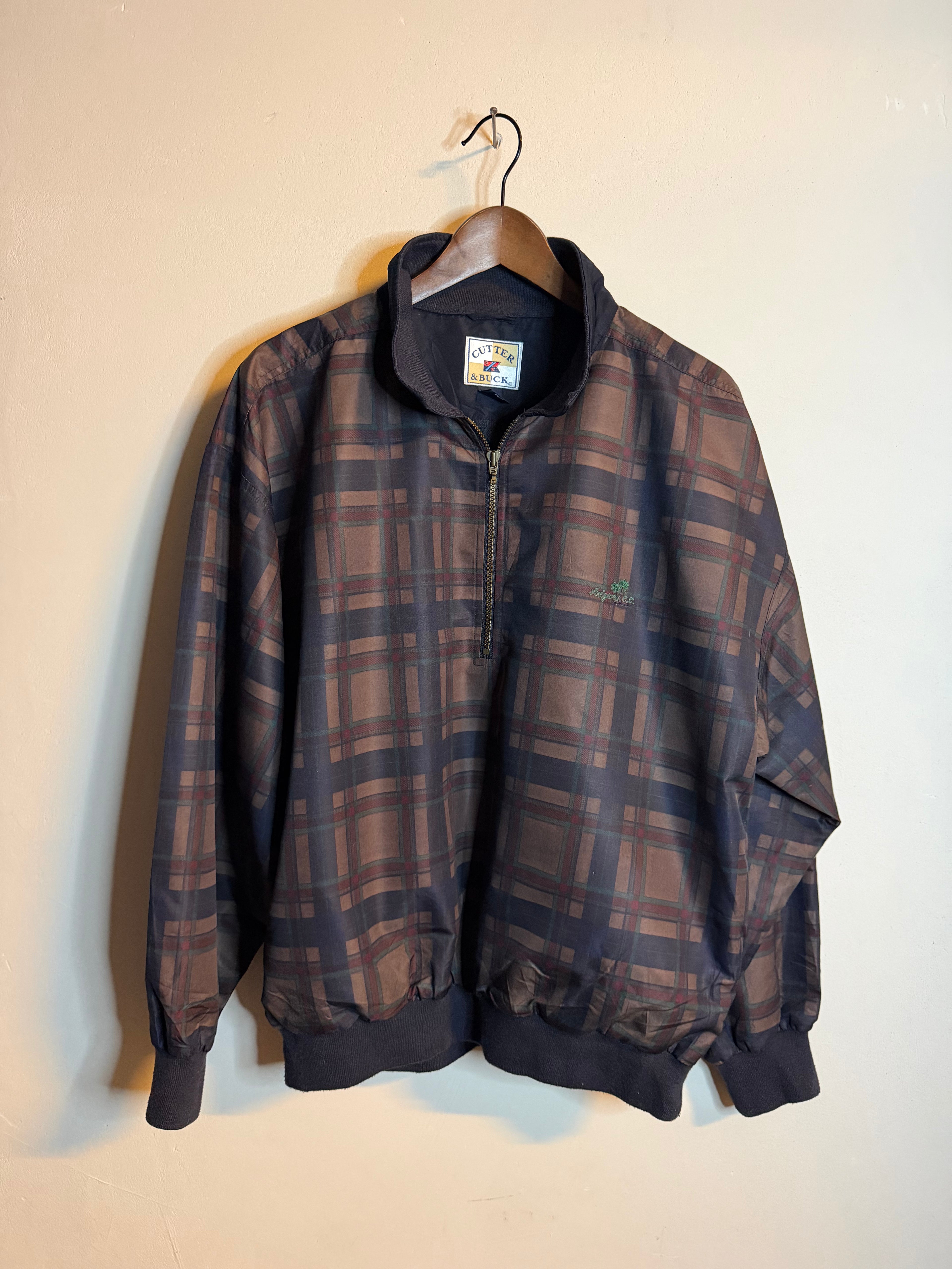 Cutter & Buck checkered windbreaker (M)