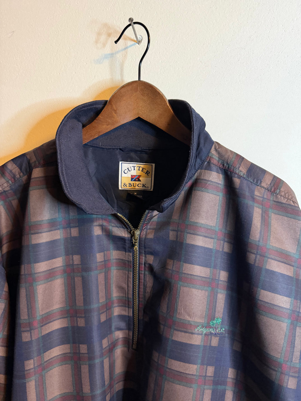 Cutter & Buck checkered windbreaker (M)