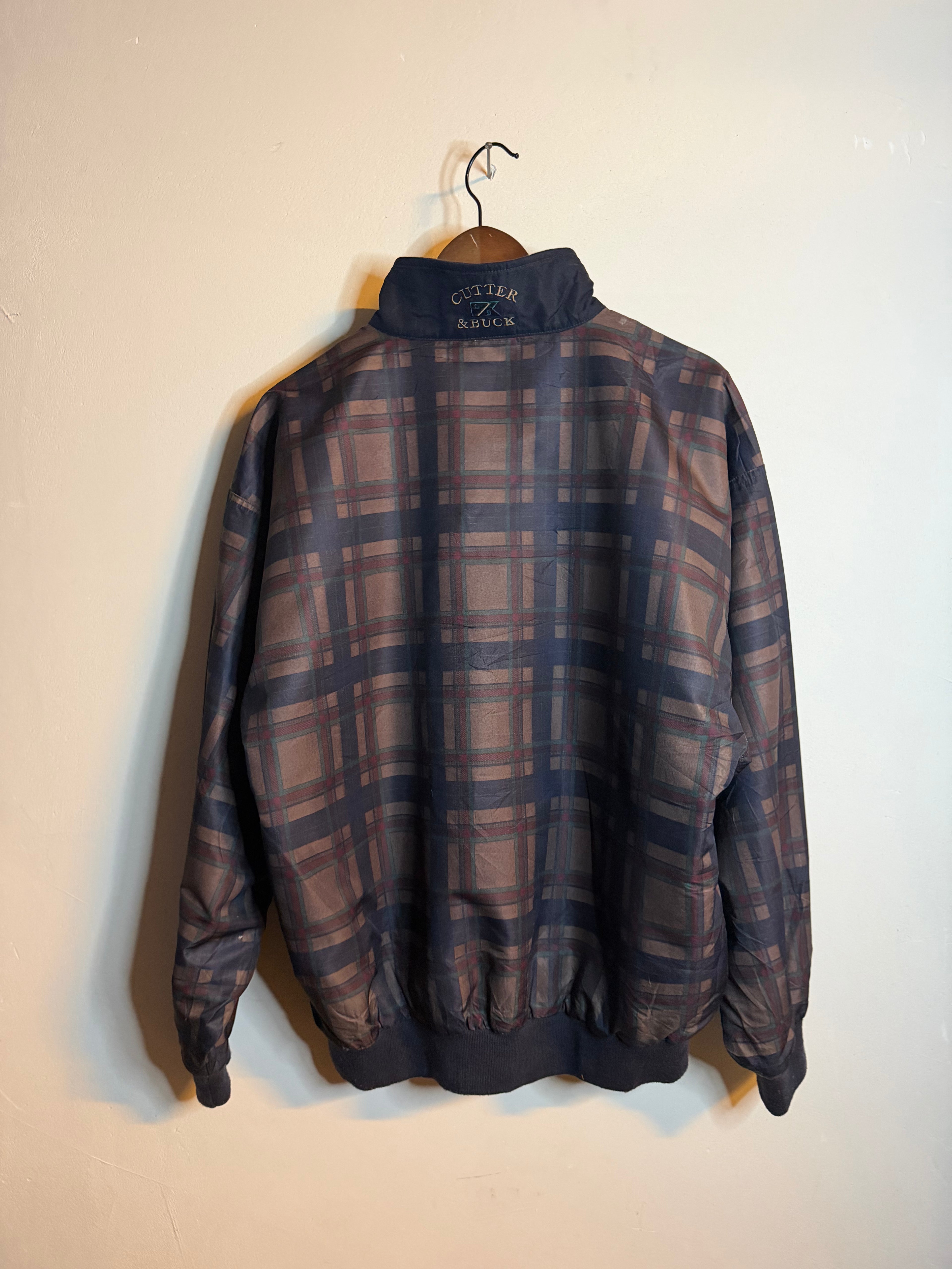 Cutter & Buck checkered windbreaker (M)